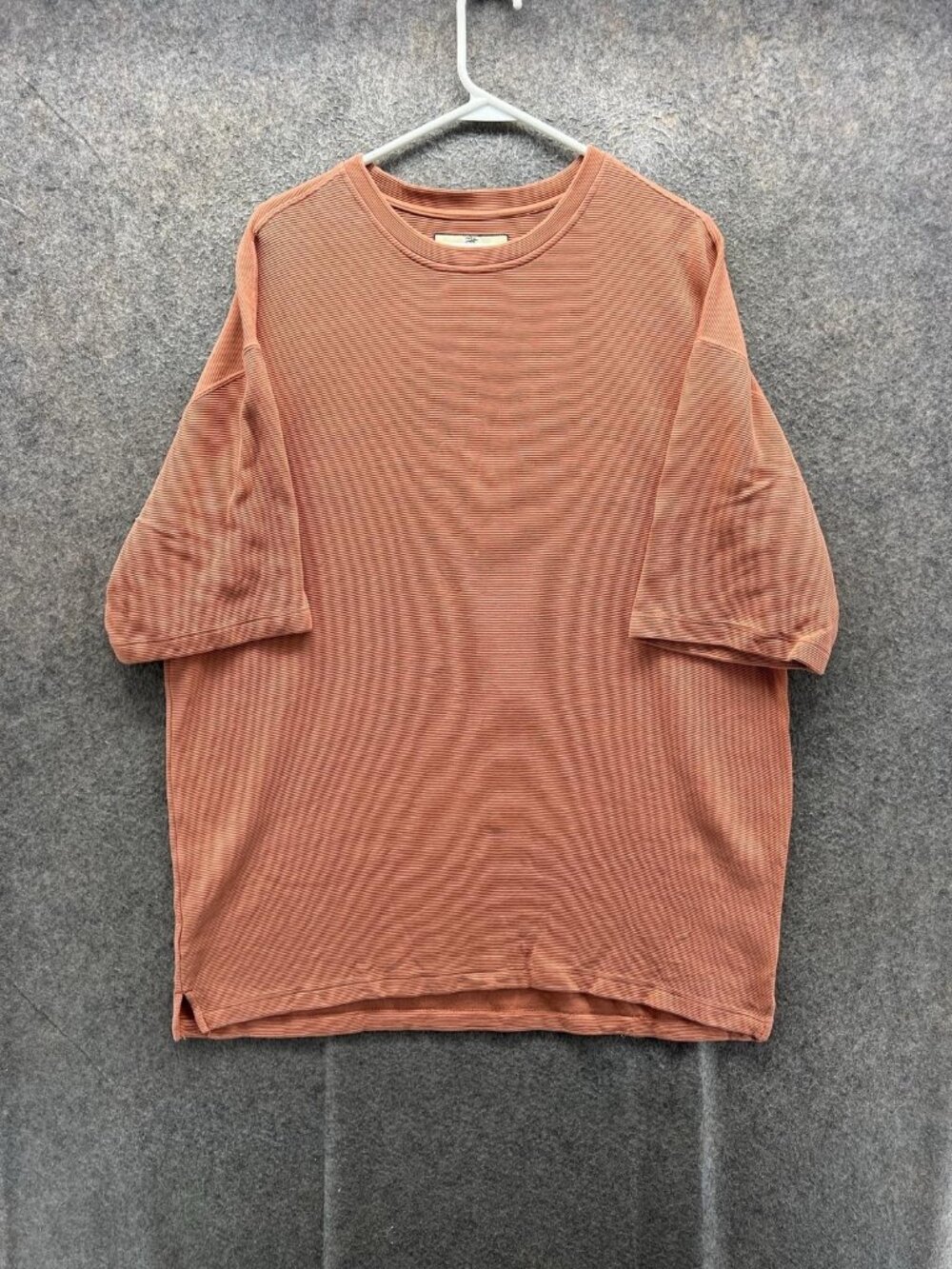 Tommy Bahama Shirt Mens XL Orange Silk Cotton Tee Crewneck Relaxed Casual